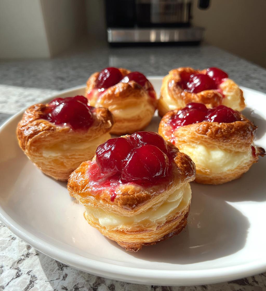 mini cherry cheese danishes