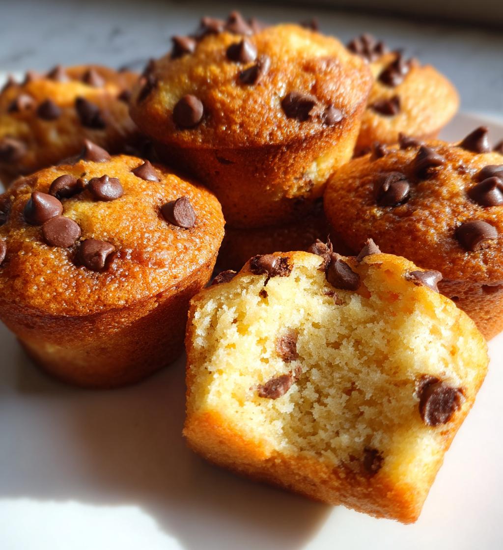 mini chocolate chip muffins - detail 1