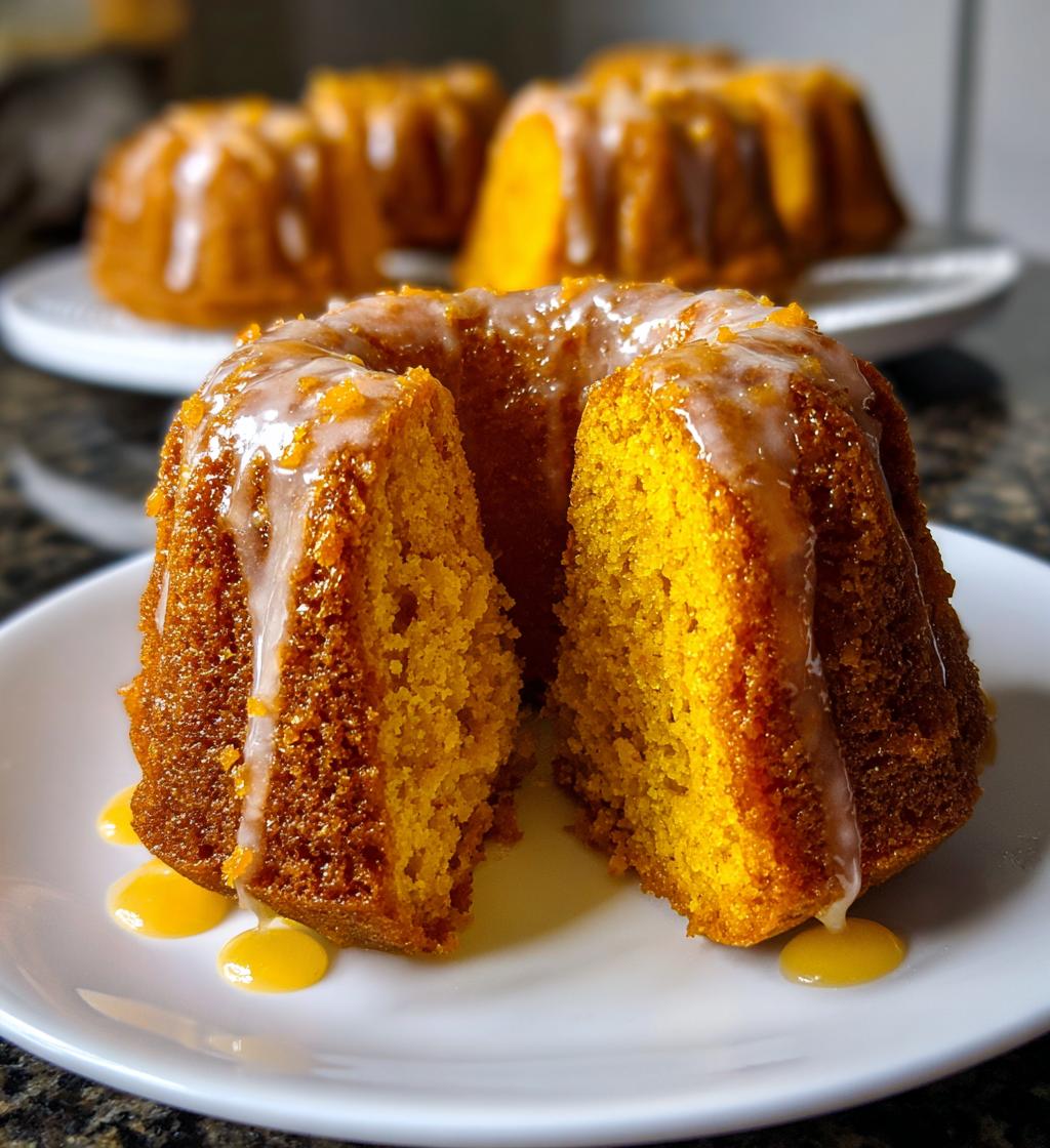 mini pumpkin bundt cakes with maple glaze