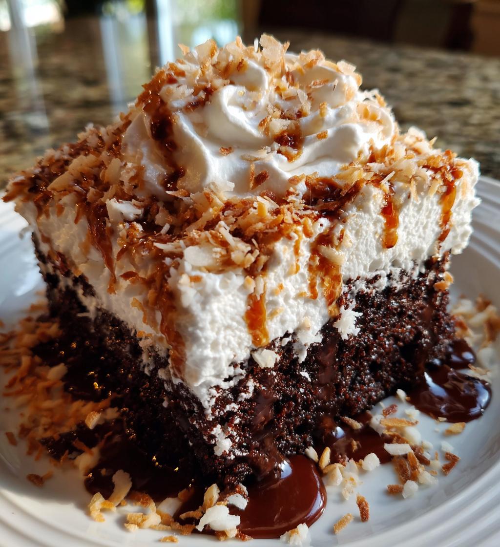 mounds poke cake
