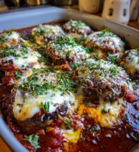 mushroom mozzarella bake