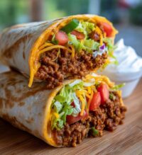 nacho cheese beef wrap