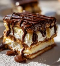 no bake chocolate eclair icebox cake
