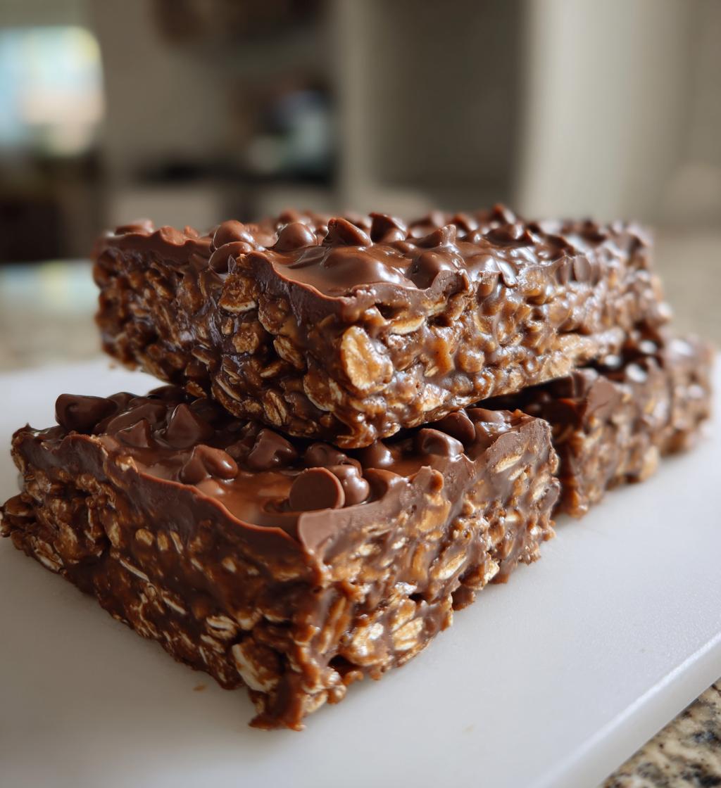no bake chocolate oat bars