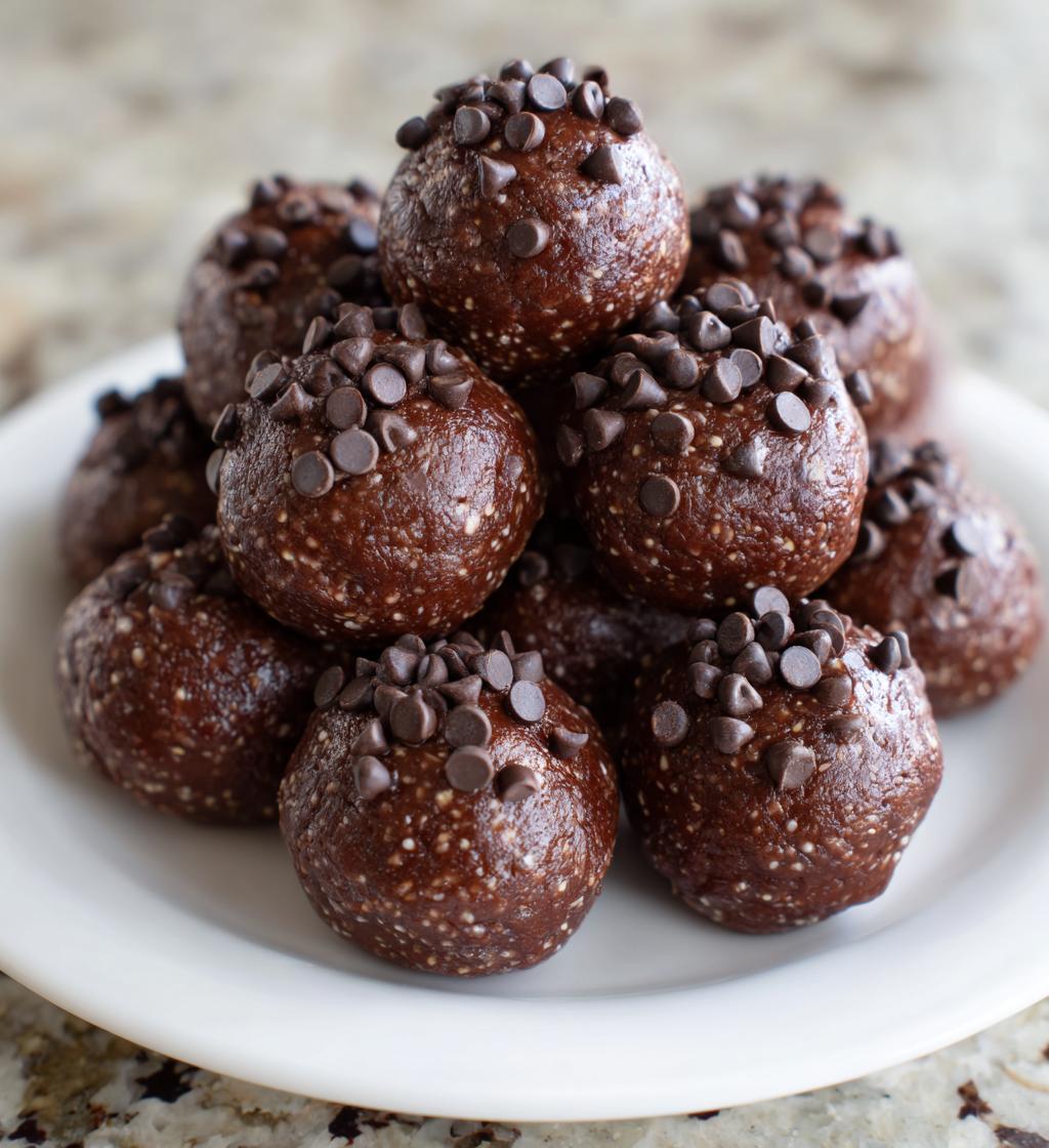 no bake cottage cheese brownie batter protein bites