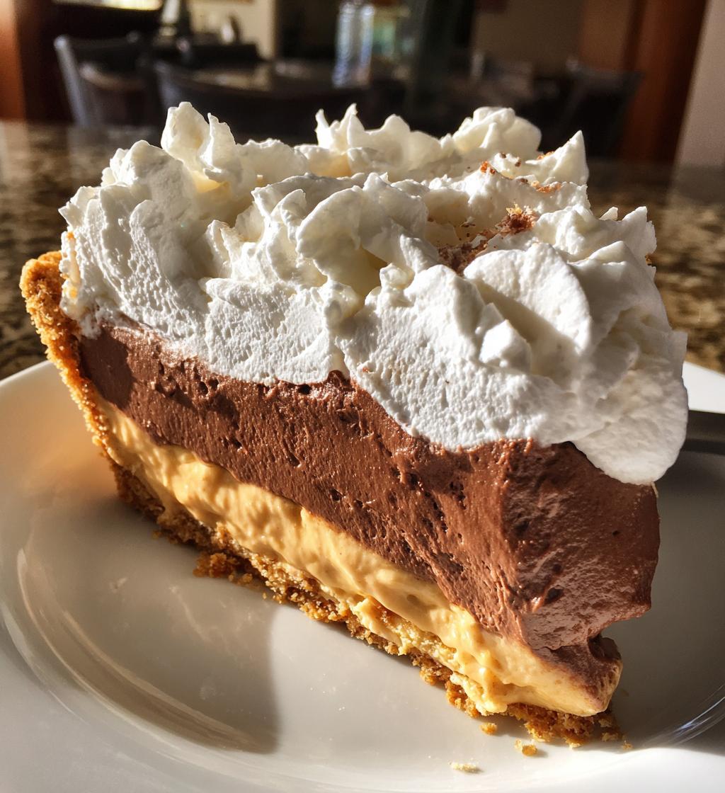 no bake cream cheese peanut butter pie with chocolate whipped cream