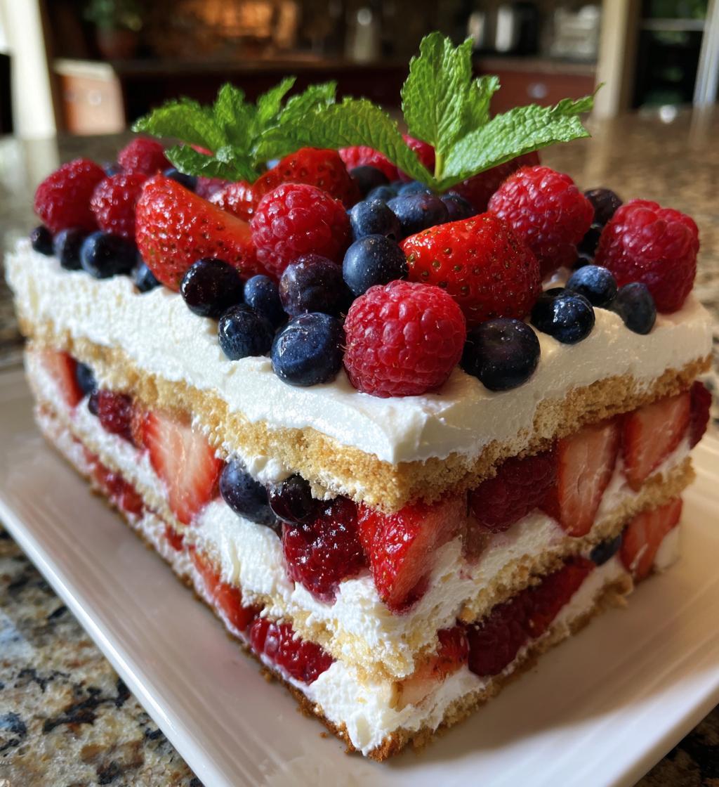 no bake summer berry icebox cake