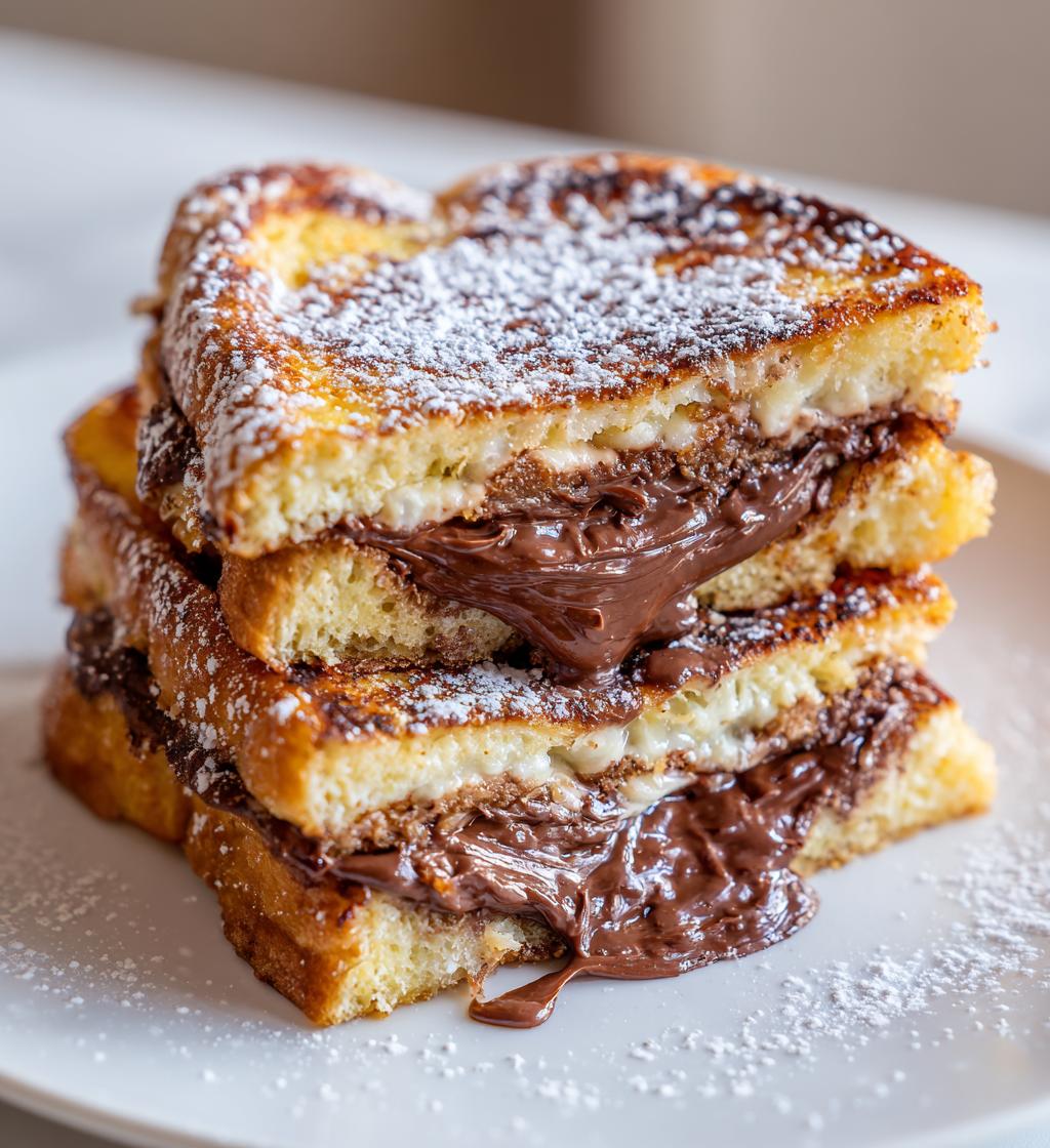 nutella stuffed french toast - detail 1