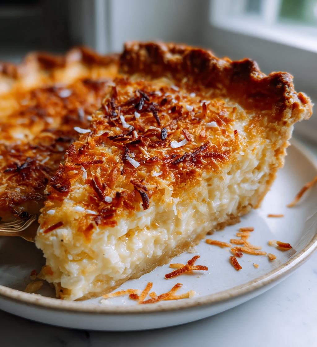 old fashion coconut pie