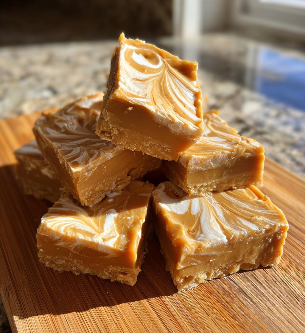 old fashioned peanut butter fudge with marshmallow - detail 1