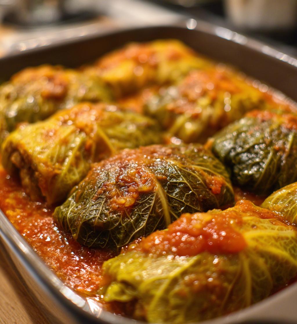 old fashioned stuffed cabbage rolls - detail 1