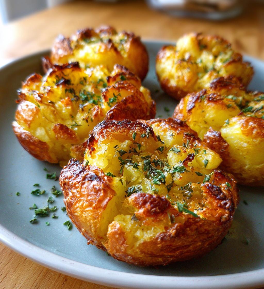 oven baked crispy smashed potatoes