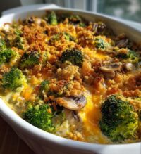 paula deens creamy broccoli mushroom bake