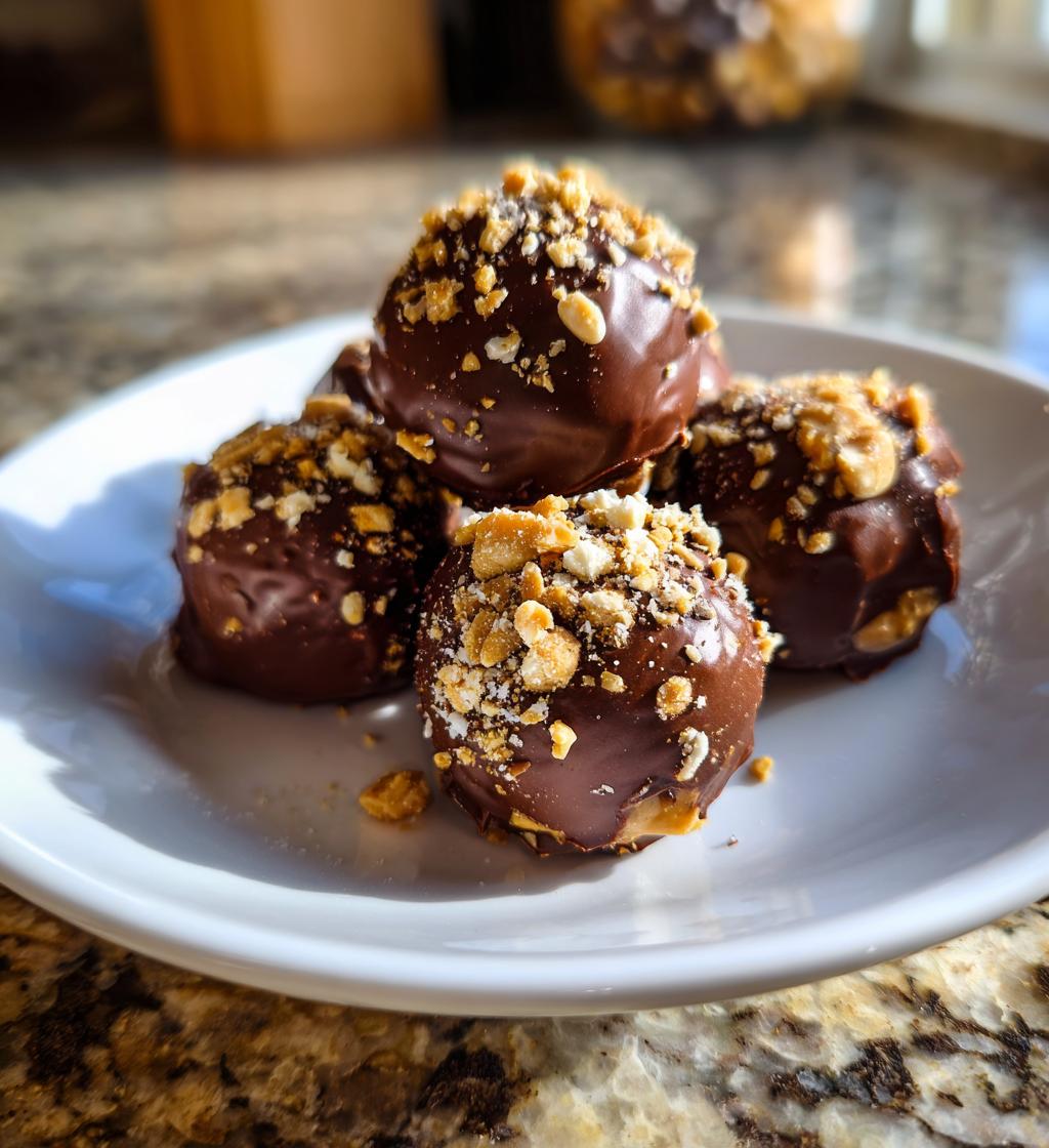 peanut butter balls - detail 1