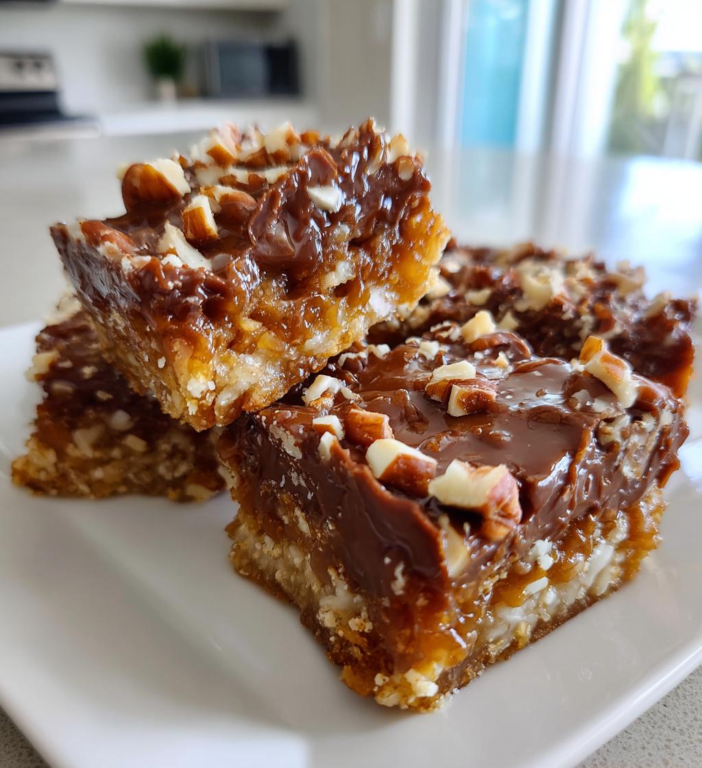 pecan turtle bars - detail 1