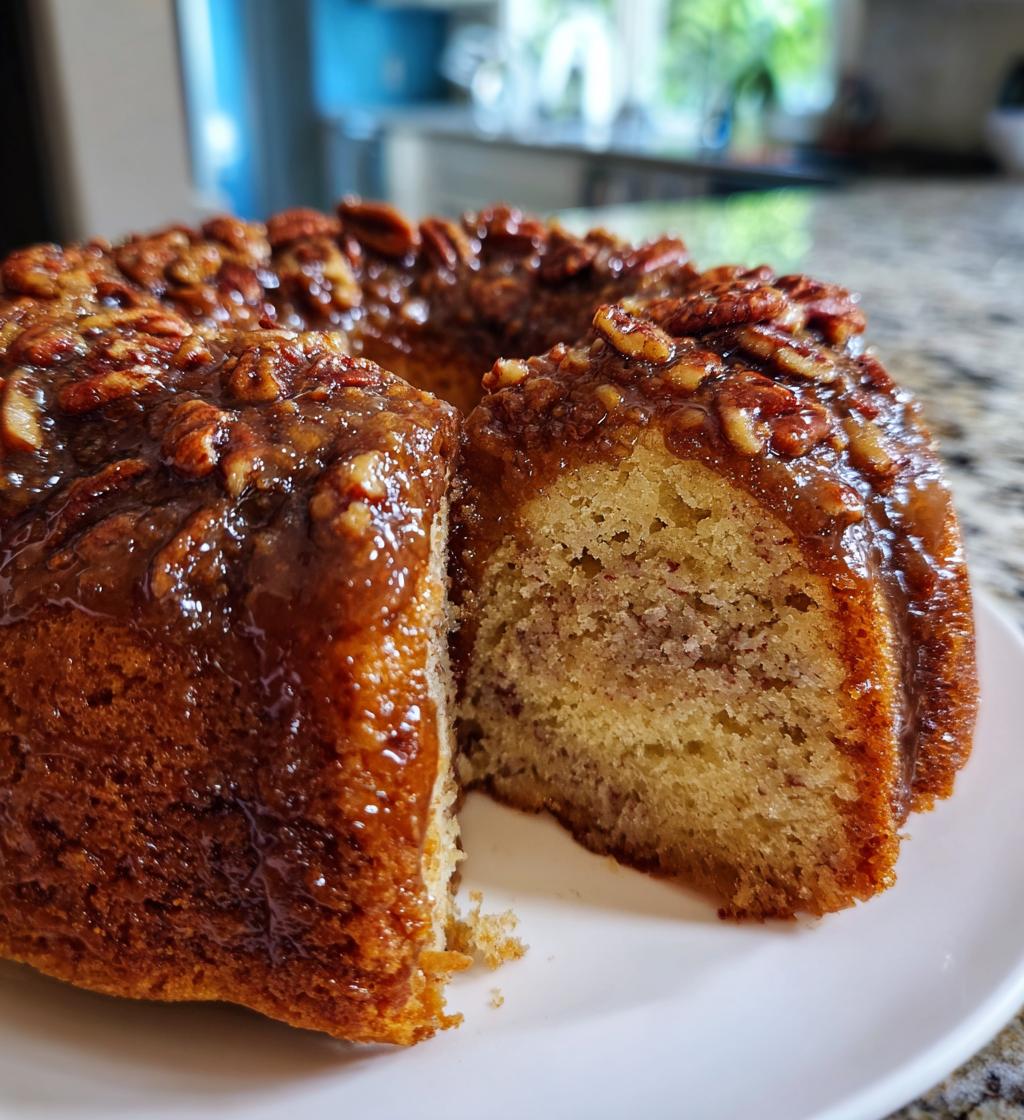 pecan upside down bundt cake - detail 1