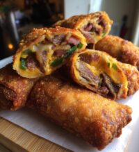 philly cheese steak egg rolls
