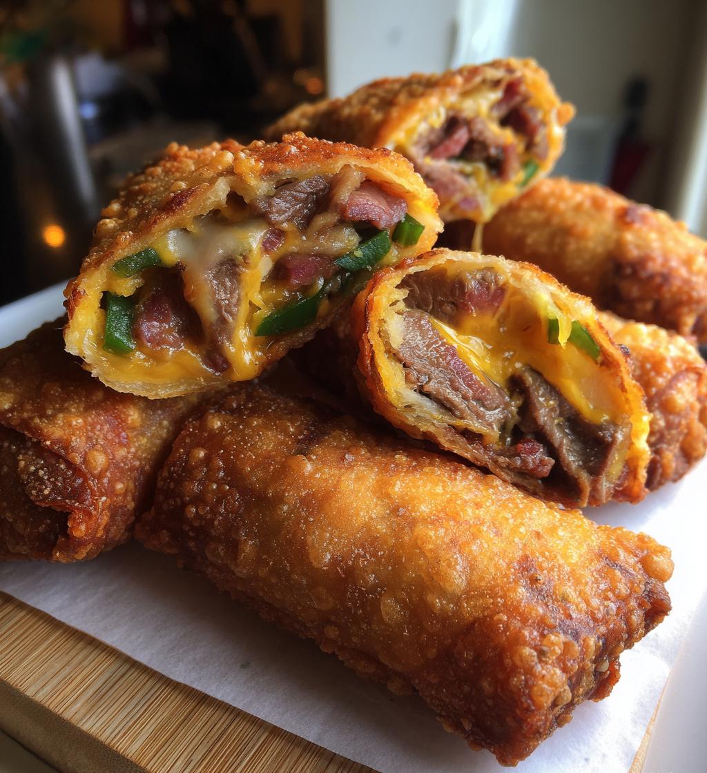 philly cheese steak egg rolls