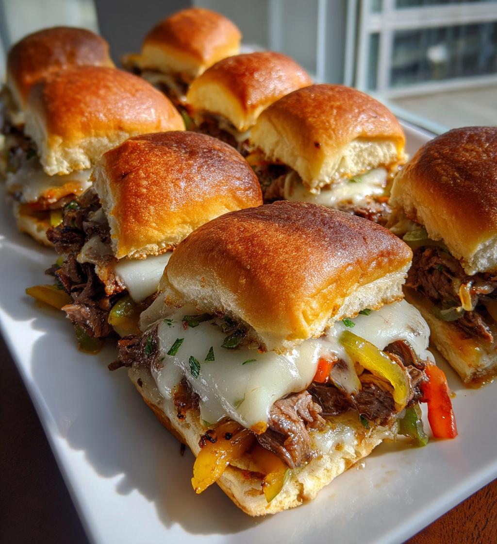 philly cheesesteak sliders - detail 1