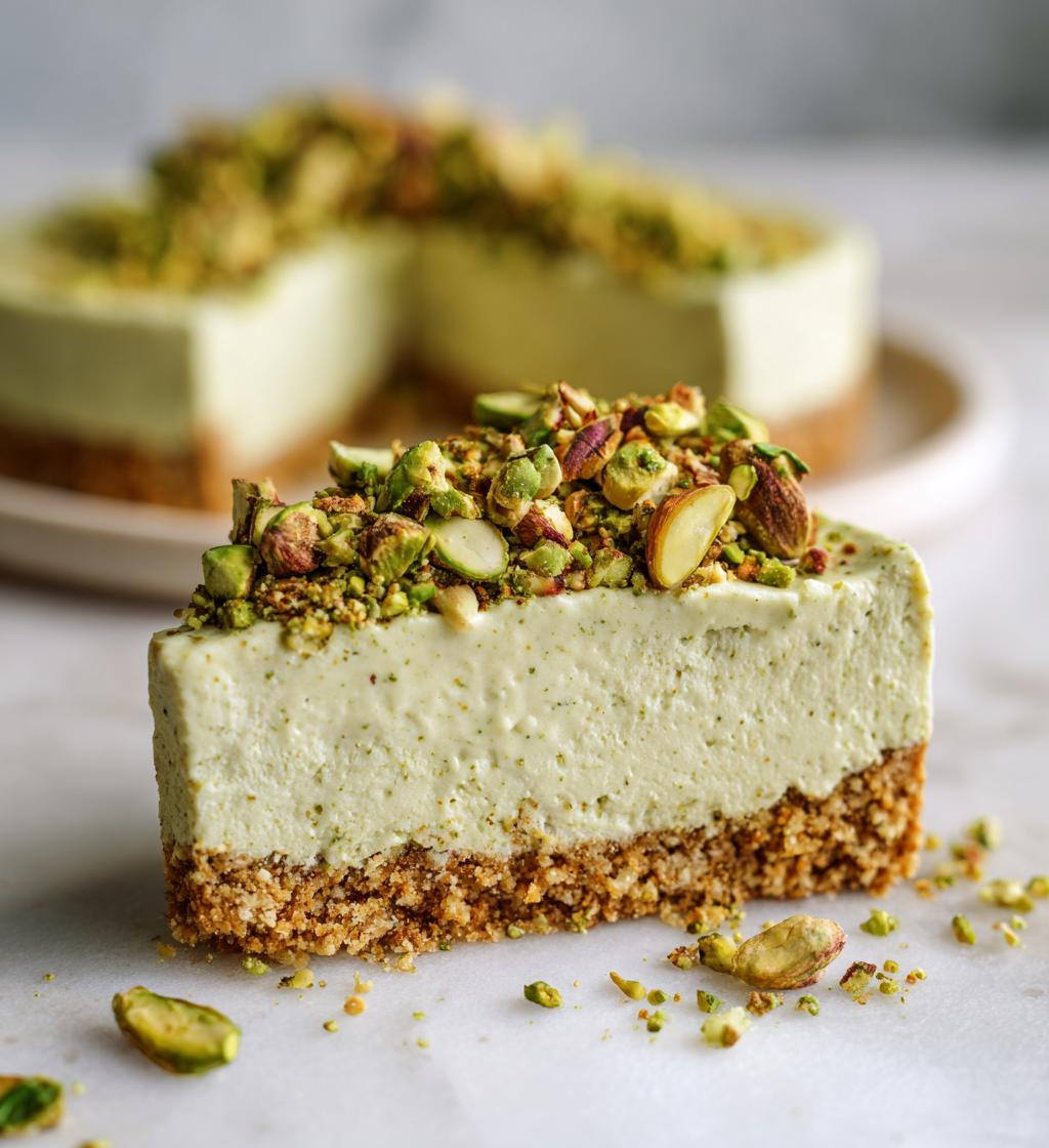 pistachio cheesecake no bake delight - detail 1