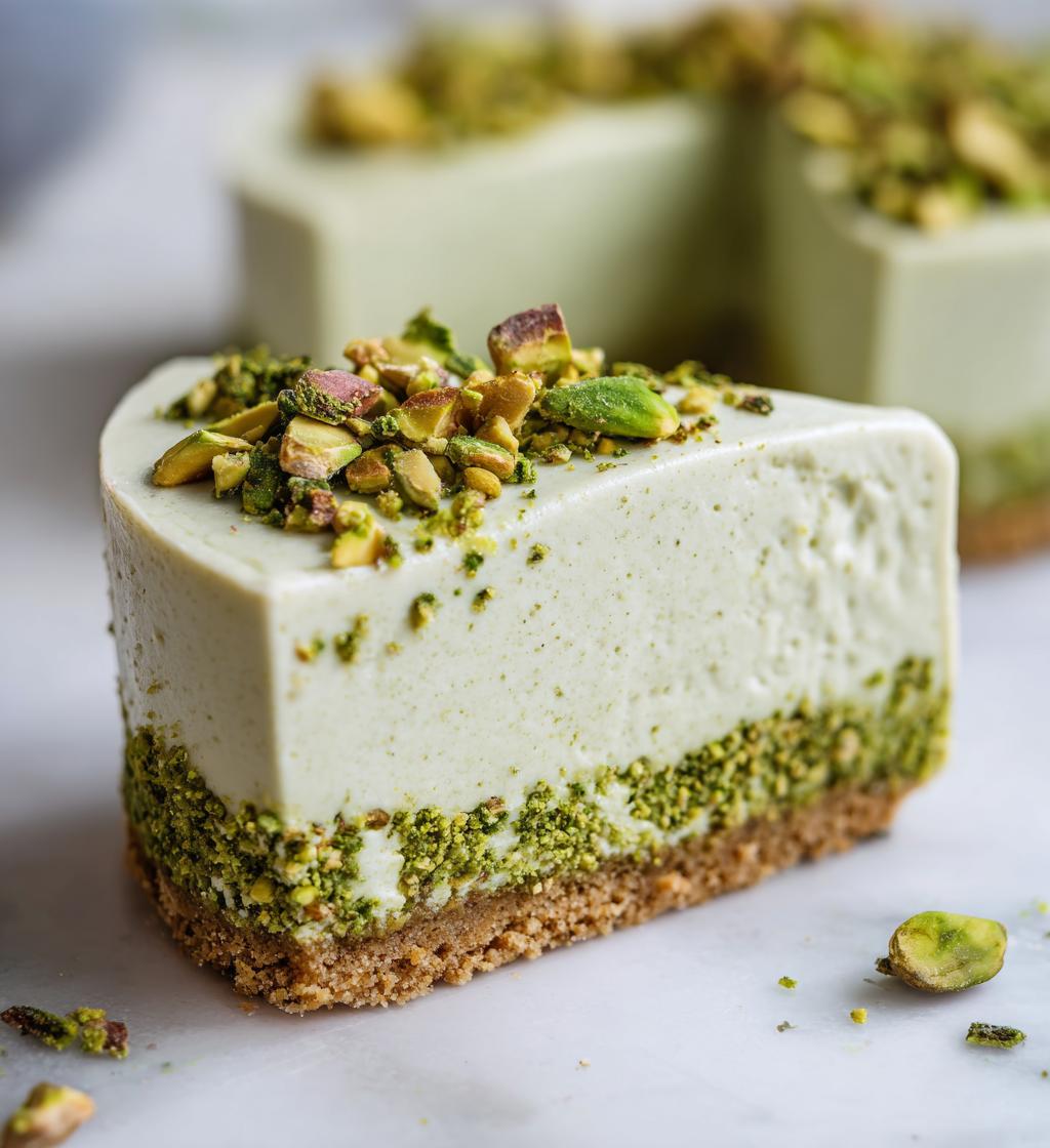pistachio cheesecake no bake delight