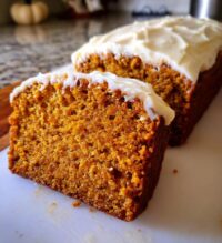pumpkin bread with cream cheese frosting