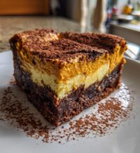 pumpkin cheesecake brownie pie