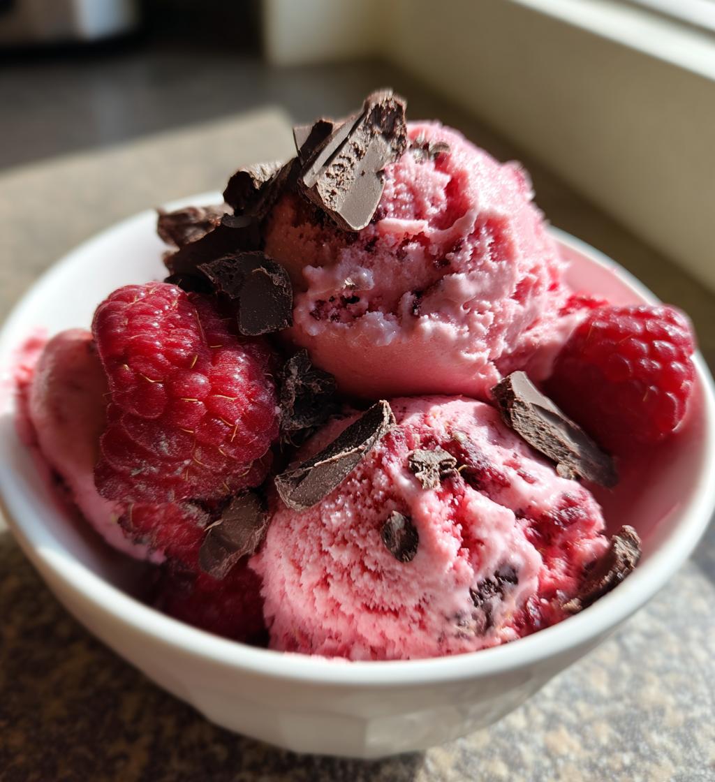 raspberry chocolate chunk ice cream