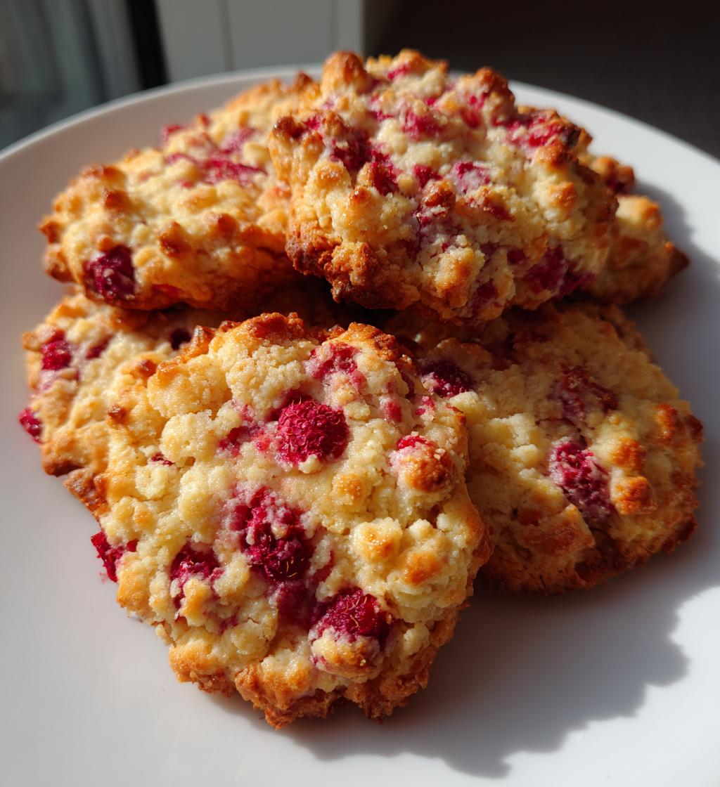 raspberry crumble cookies