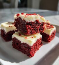 red velvet brownie bites
