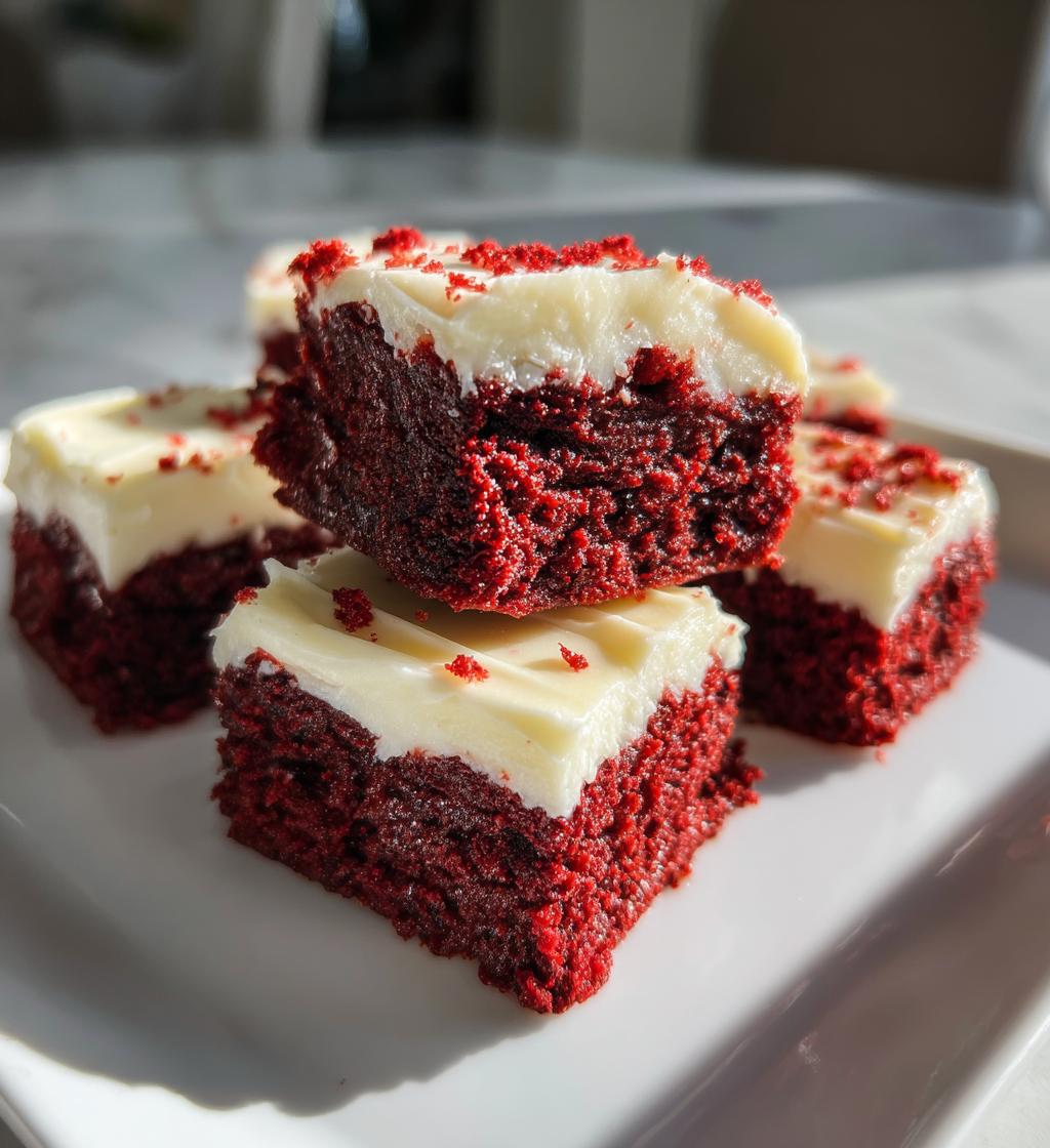 red velvet brownie bites