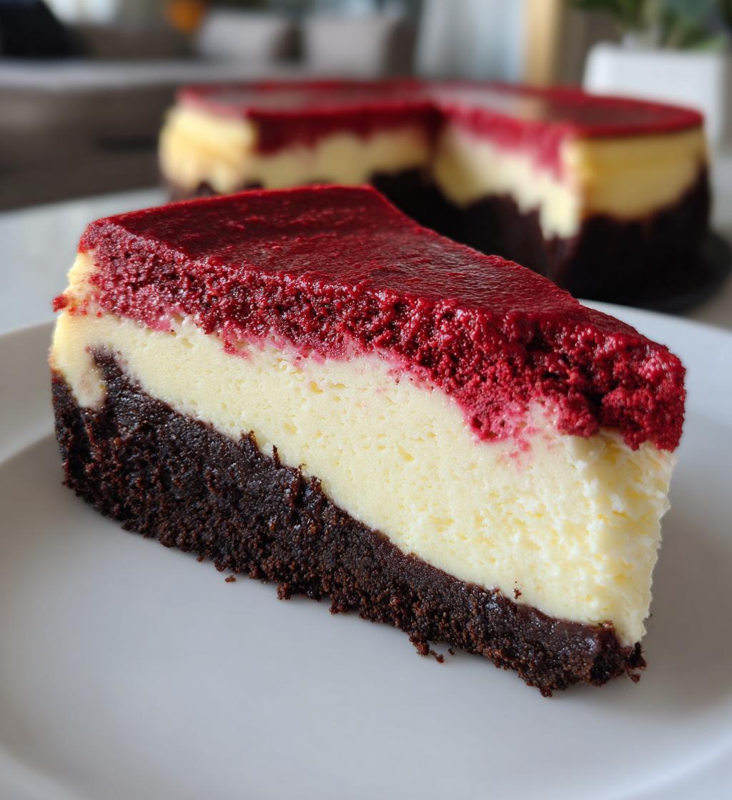 red velvet cheesecake - detail 1