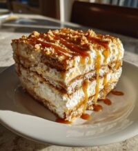 ritz cracker salted caramel icebox cake
