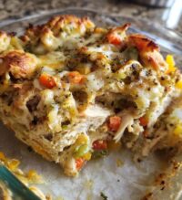 rotisserie chicken and stuffing casserole