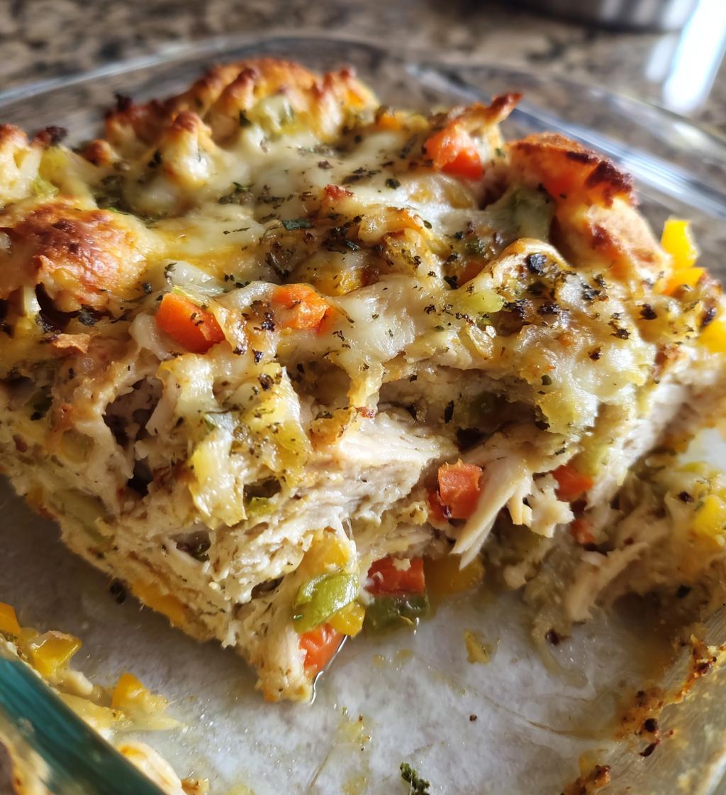 rotisserie chicken and stuffing casserole