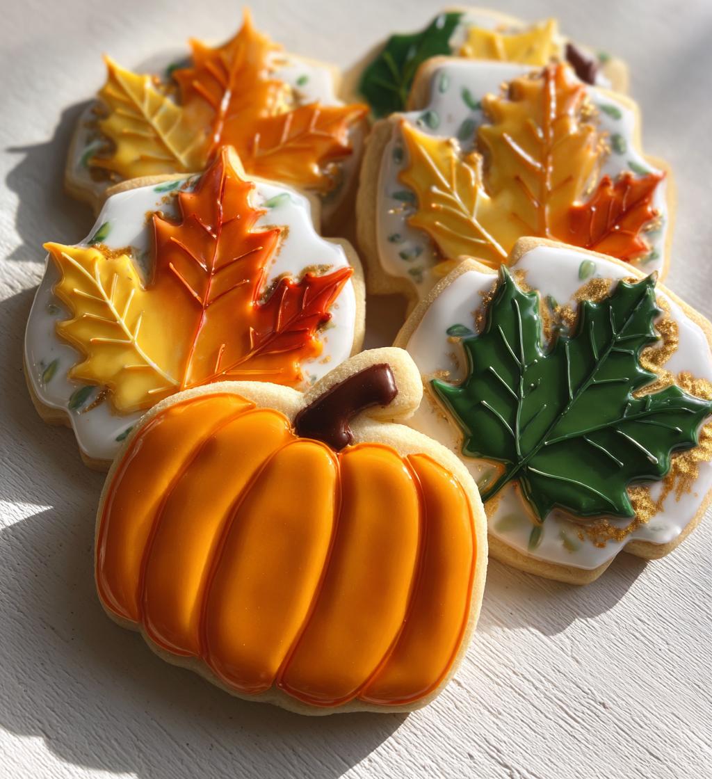 royal icing thanksgiving cookies