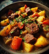 rustic campfire beef and potato