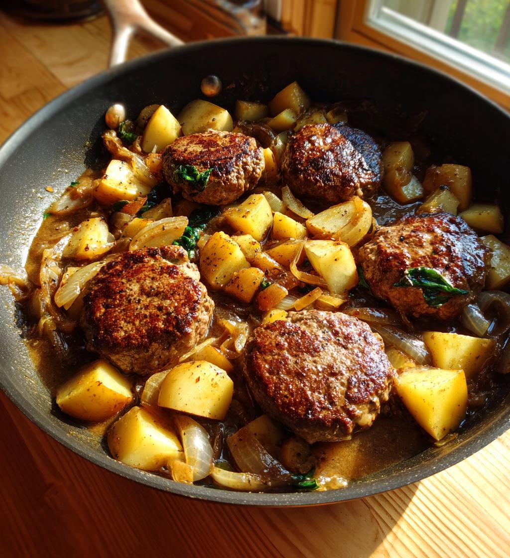 salisbury steak and potato skillet