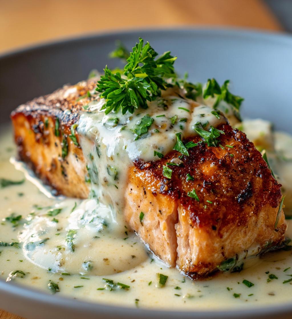 salmon with creamy dijon sauce