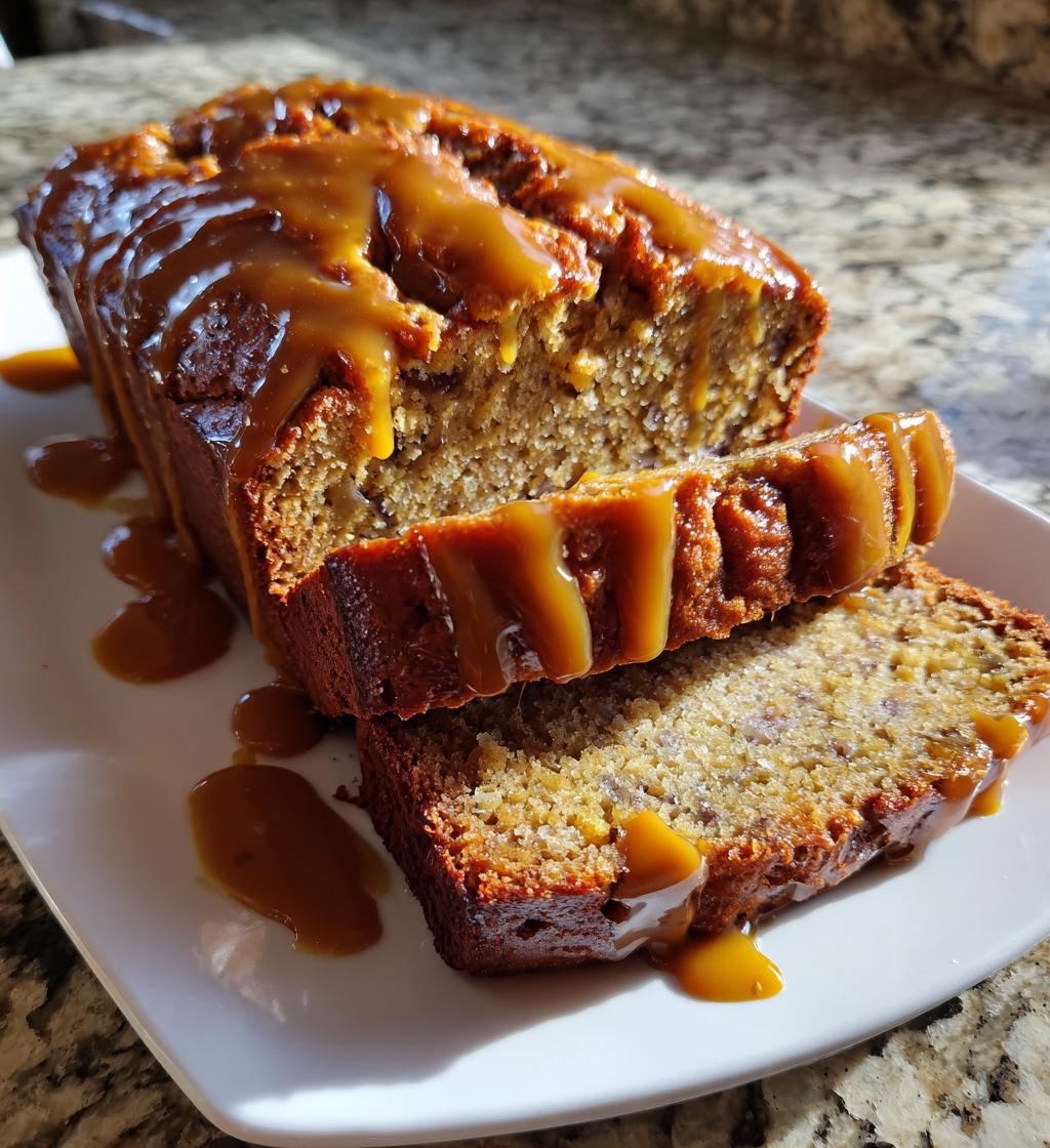 salted caramel banana bread