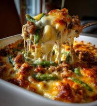 sausage green bean potato casserole