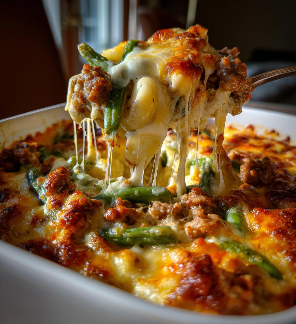sausage green bean potato casserole