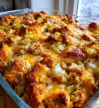 savory chicken and dressing casserole