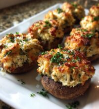 savory crab stuffed mushrooms recipe