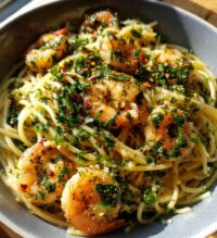 shrimp and garlic pasta