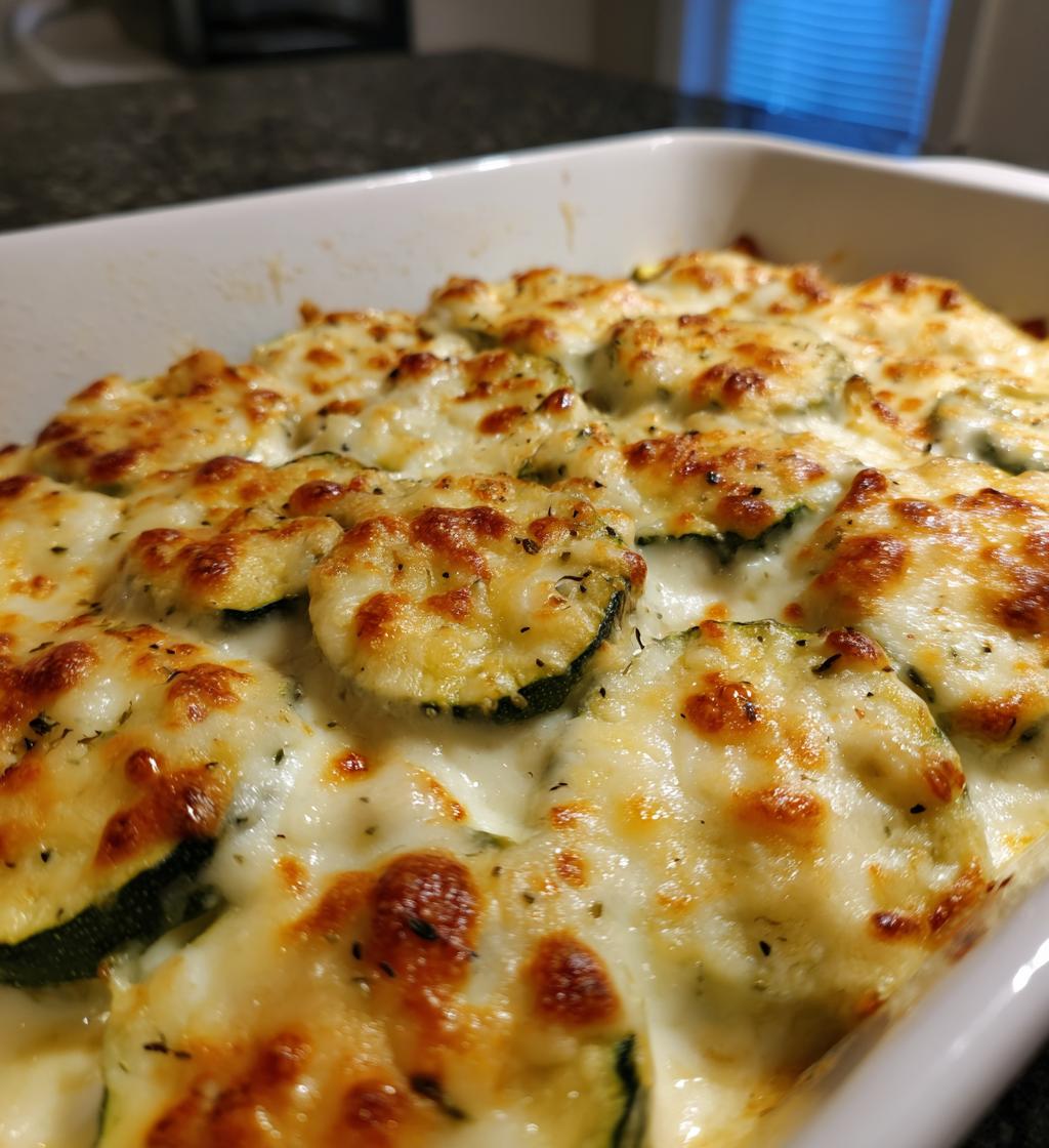 simple baked zucchini and cheese - detail 1