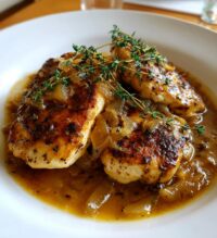 skillet chicken in onion sauce
