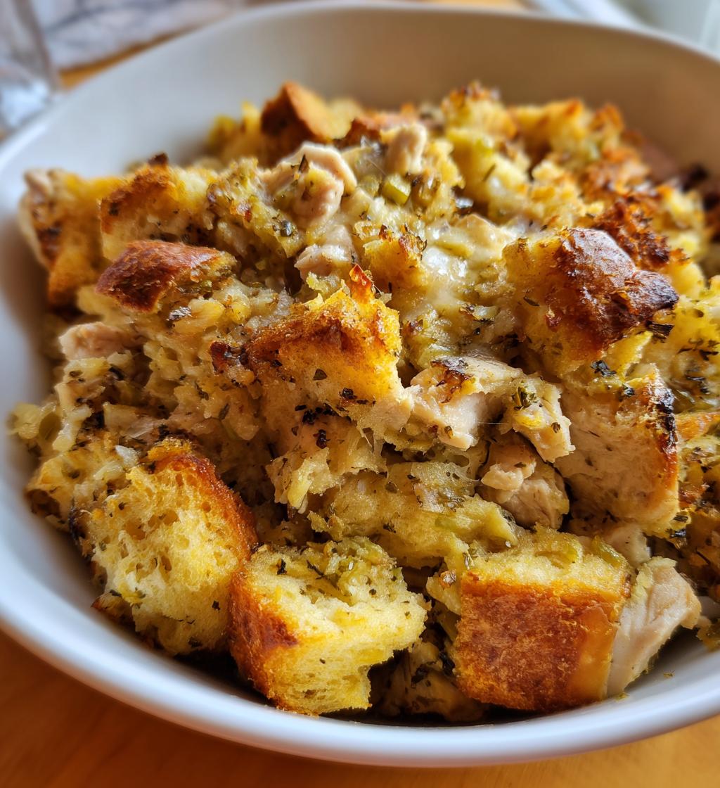 slow cooker chicken and stuffing - detail 1