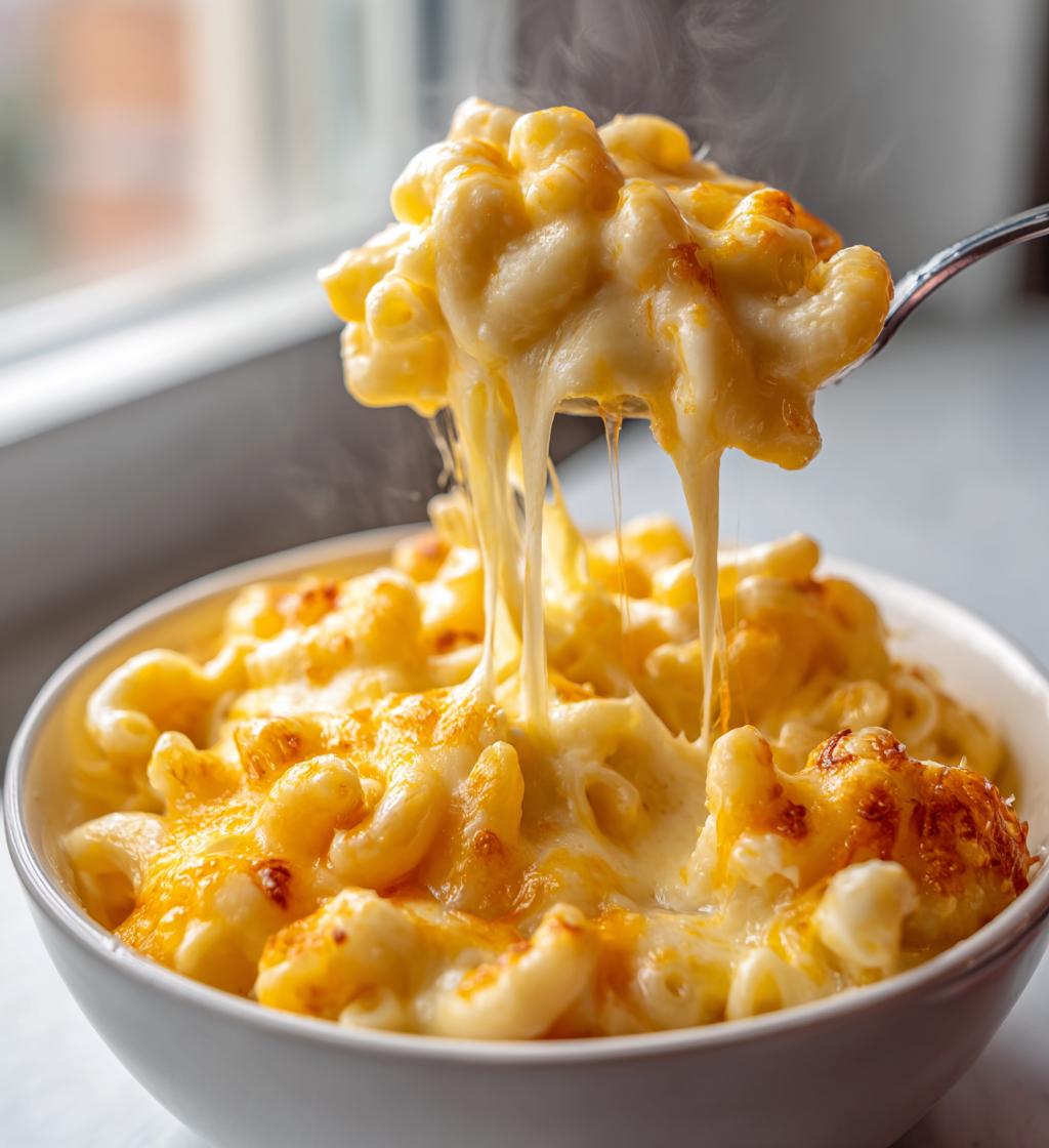 slow cooker mac and cheese - detail 1