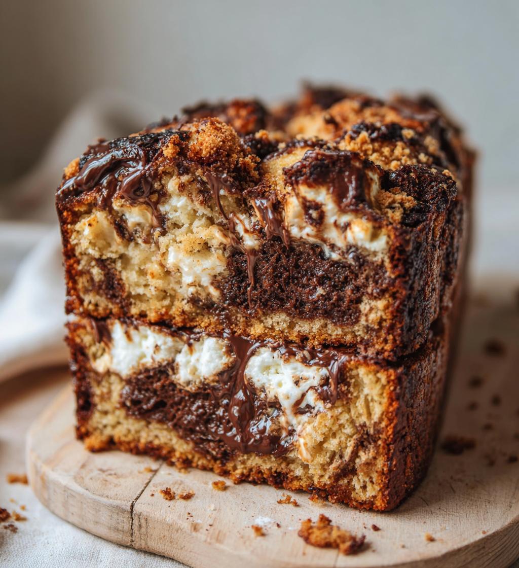 smores loaf cake - detail 1